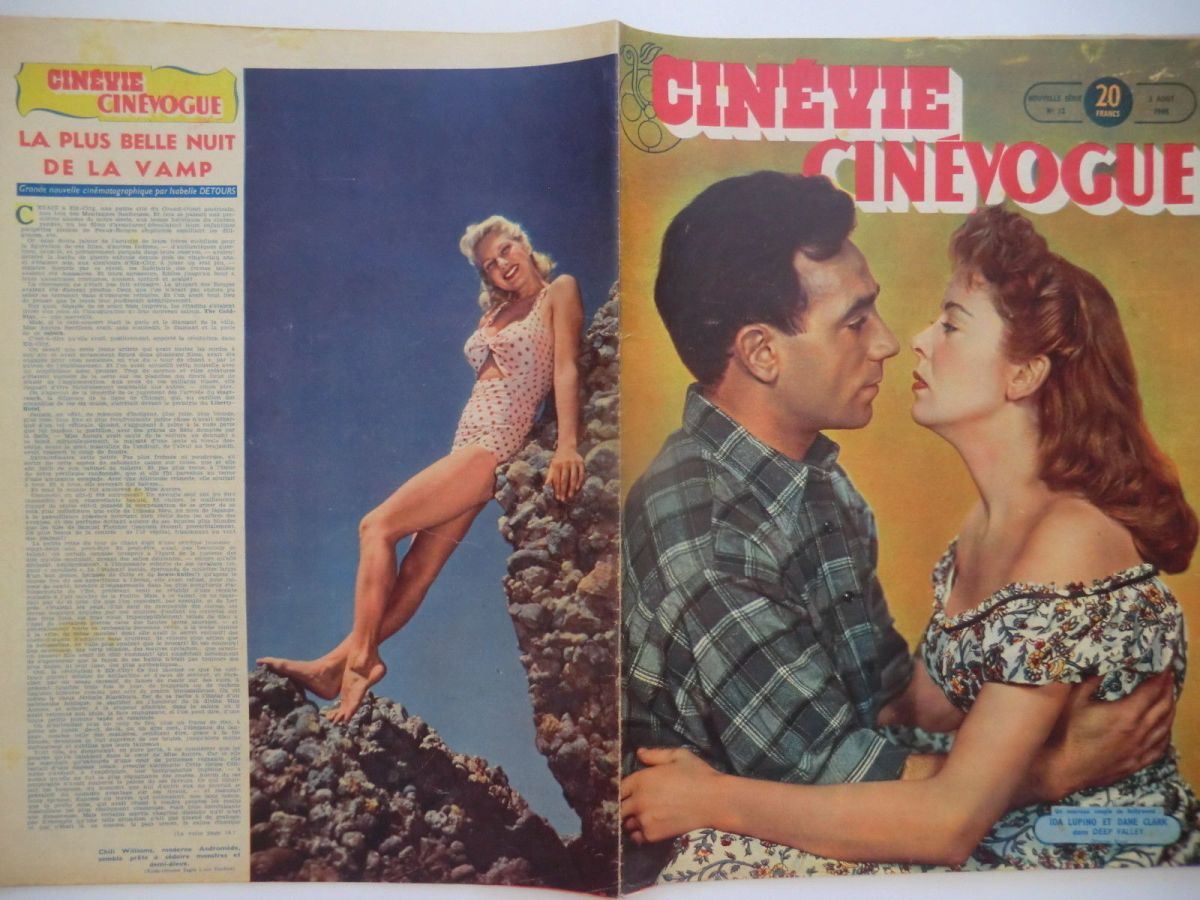 CINEVIE CINEVOGUE magazine side cover Issue 12 August, 3 1948