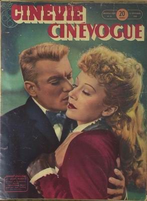 CINEVIE CINEVOGUE magazine side cover Issue 18 September, 14 1948