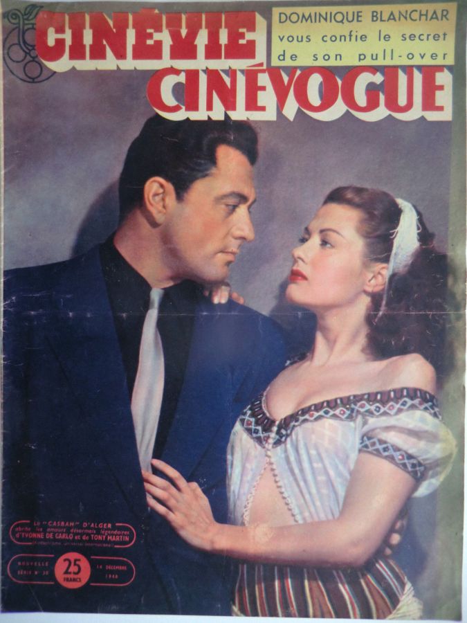 CINEVIE CINEVOGUE magazine side cover Issue 30 December, 14 1948