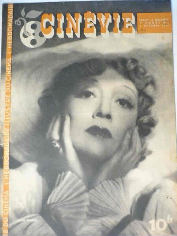 CINEVIE magazine side cover Issue 1 3 October 1945