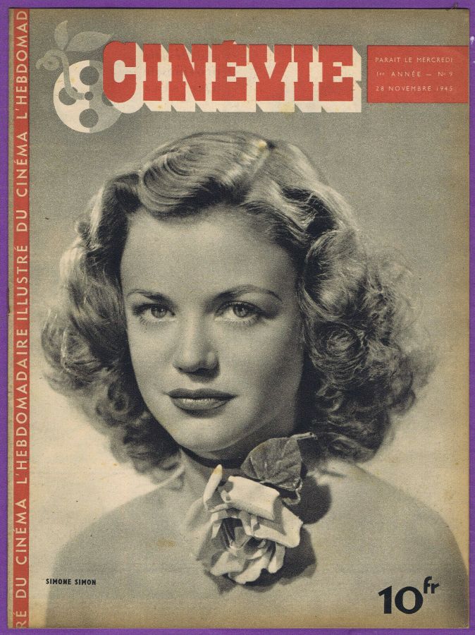 CINEVIE magazine side cover Issue 9 28 November 1945