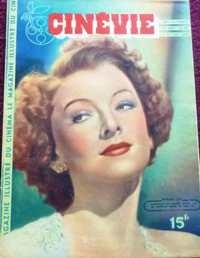 CINEVIE magazine side cover Issue 106 7 October 1947