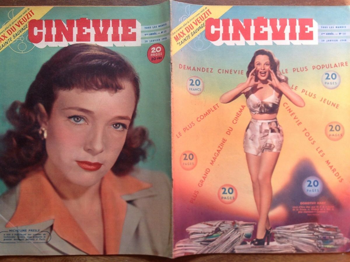 CINEVIE magazine side cover Issue 121 20 January 1948