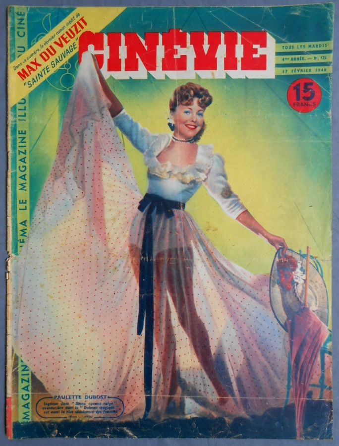 CINEVIE magazine side cover Issue 125 17 February 1948