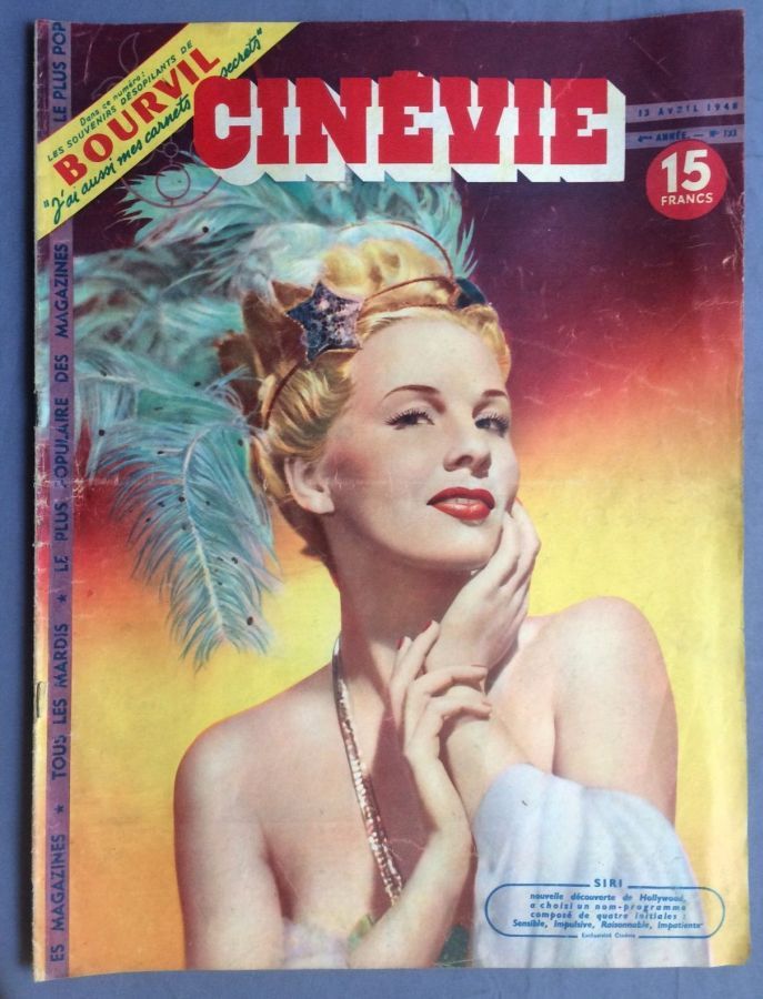 CINEVIE magazine side cover Issue 133 13 April 1948