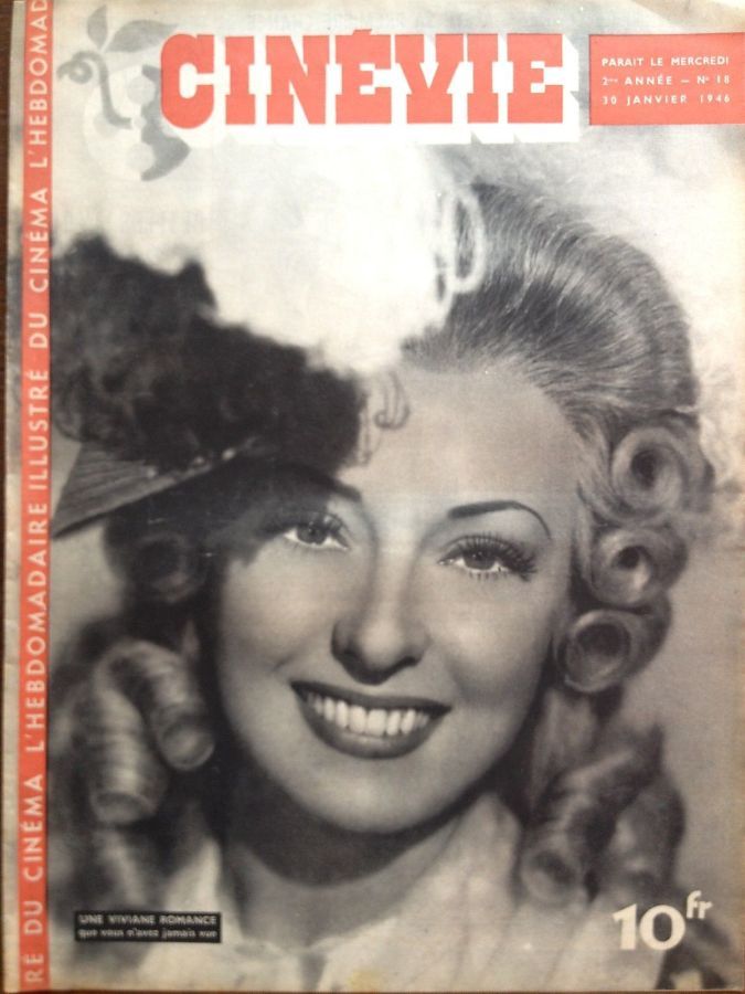 CINEVIE magazine side cover Issue 18 30 January 1946