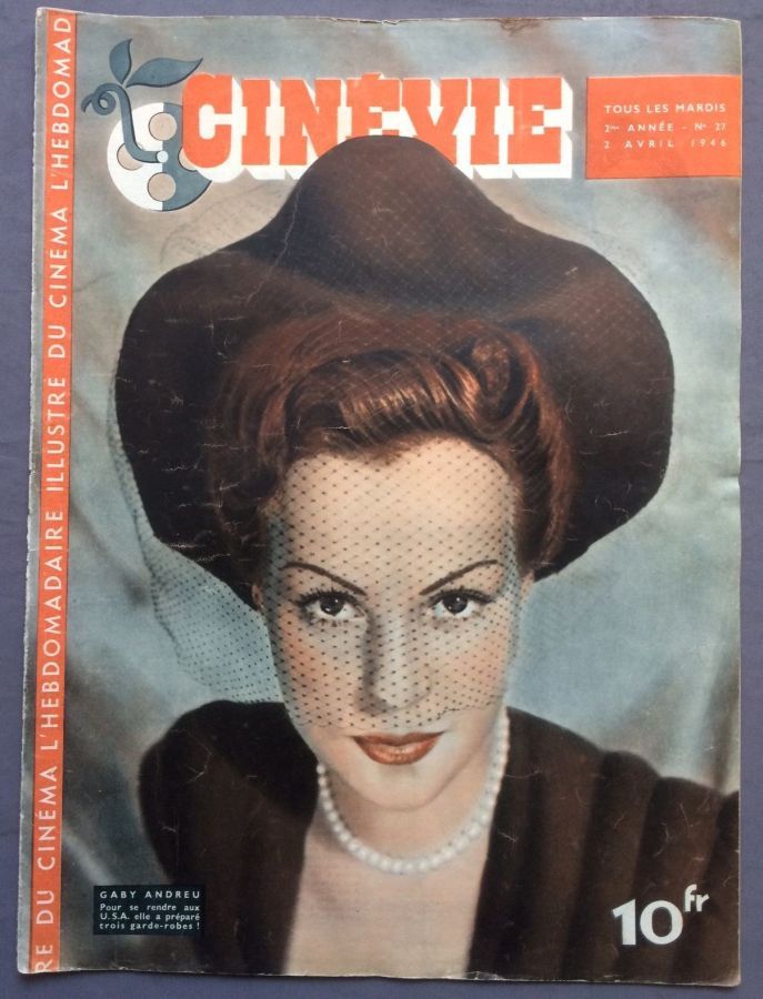 CINEVIE magazine side cover Issue 27 2 April 1946