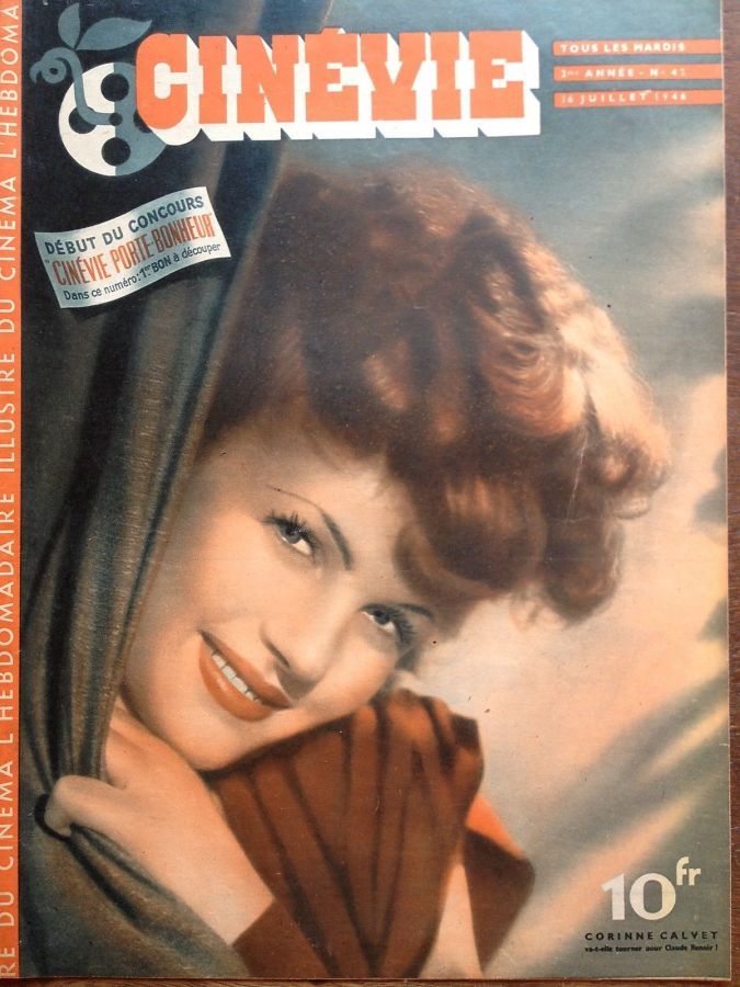 CINEVIE magazine side cover Issue 42 16 July 1946
