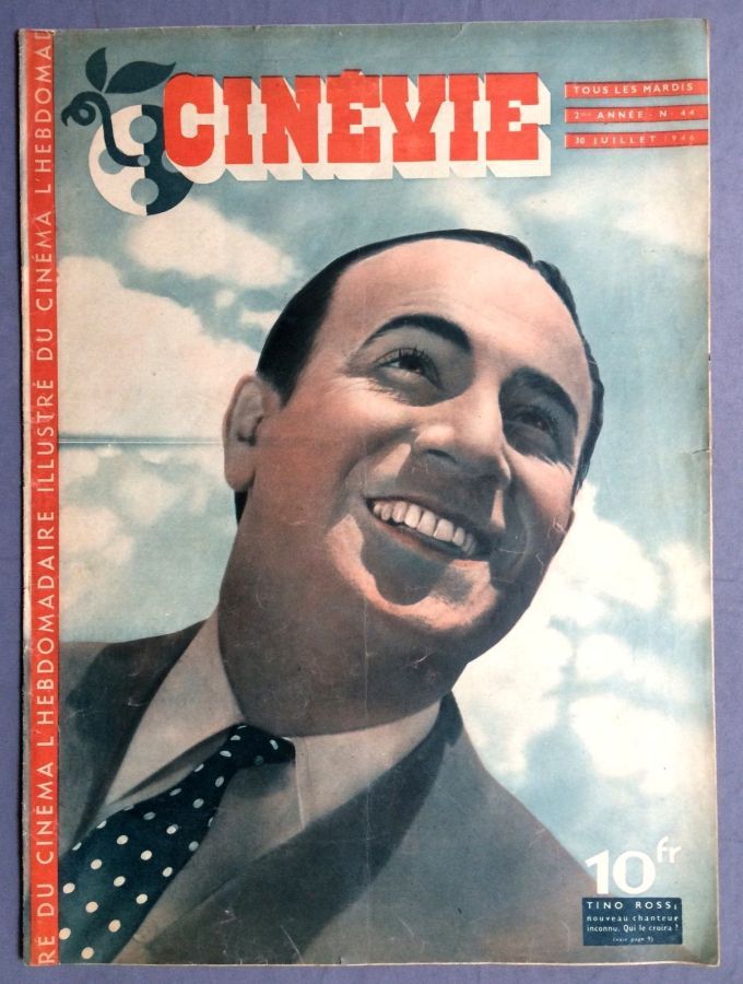 CINEVIE magazine side cover Issue 44 30 July 1946