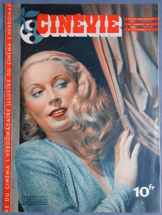 CINEVIE magazine side cover Issue 54 8 October 1946