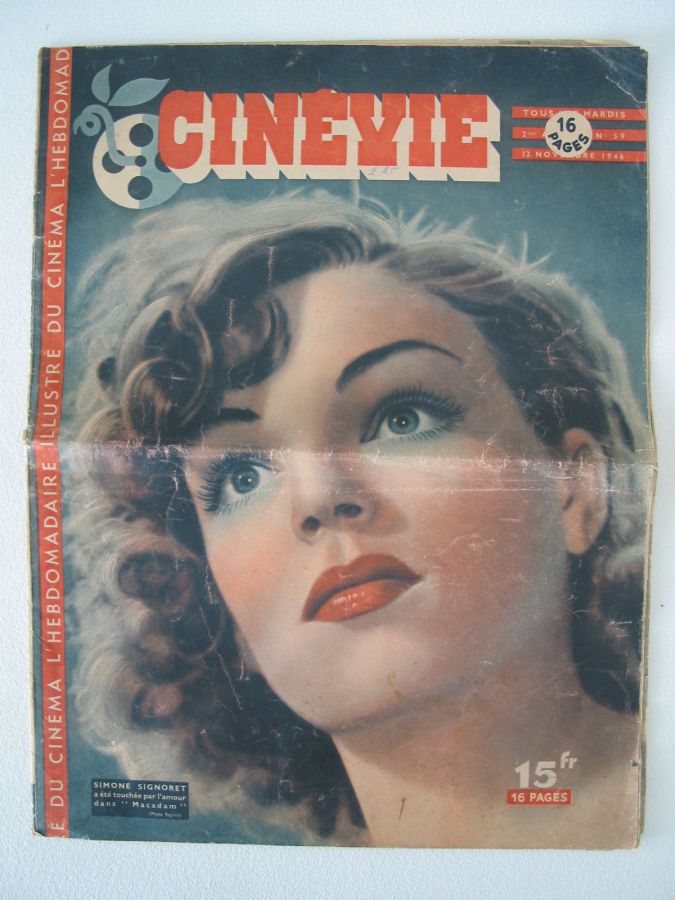 CINEVIE magazine side cover Issue 59 12 November 1946