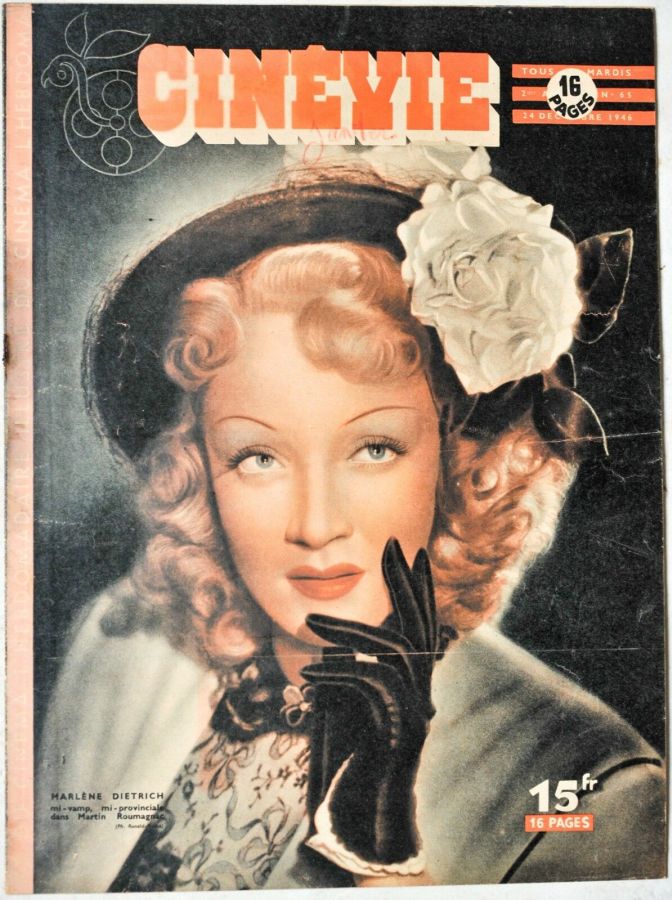 CINEVIE magazine side cover Issue 65 24 December 1946