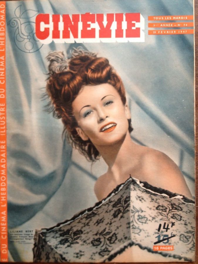 CINEVIE magazine side cover Issue 74 25 February 1947