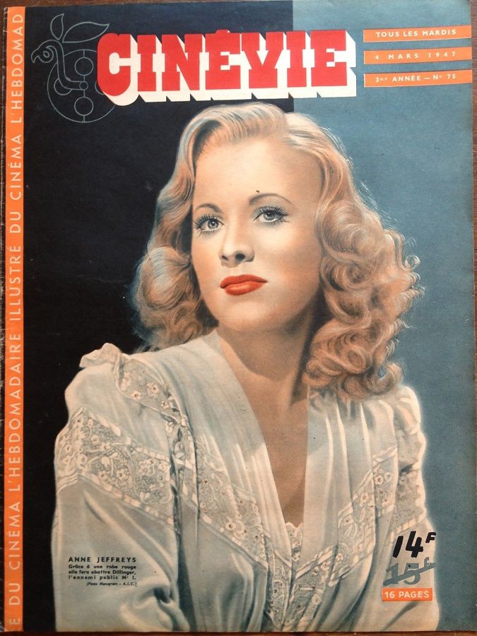CINEVIE magazine side cover Issue 75 4 March 1947
