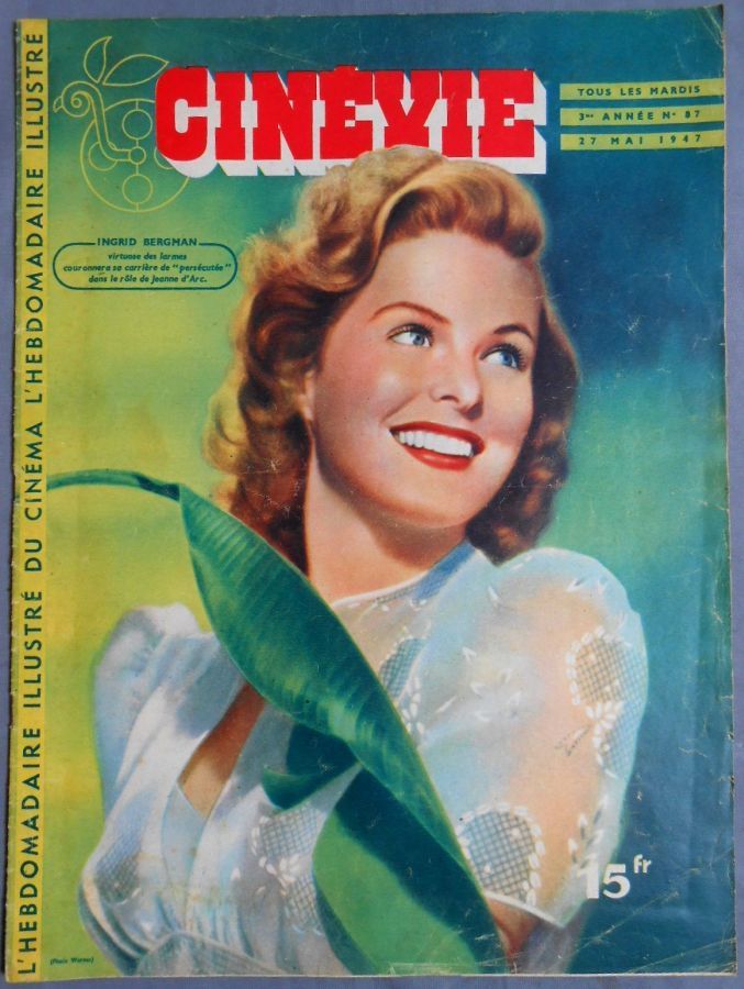 CINEVIE magazine side cover Issue 87 27 May 1947