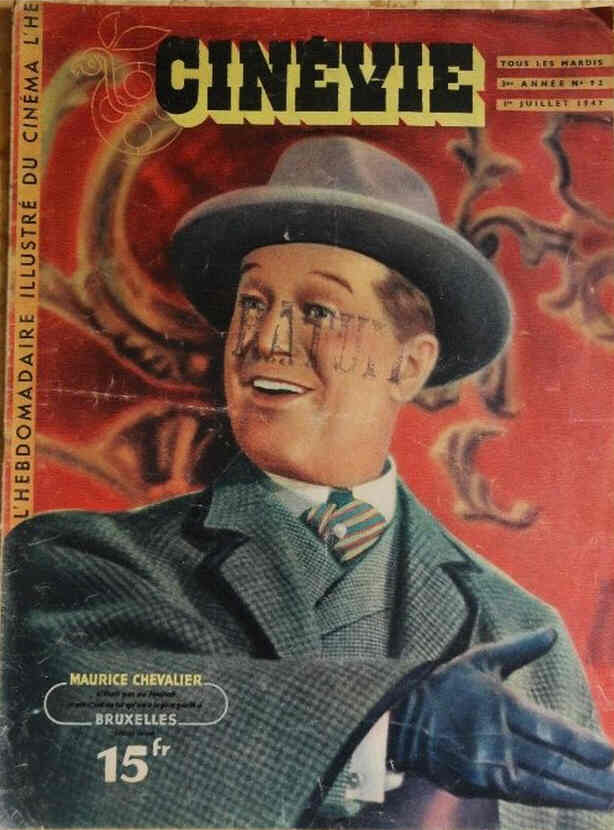CINEVIE magazine side cover Issue 92 1 July 1947
