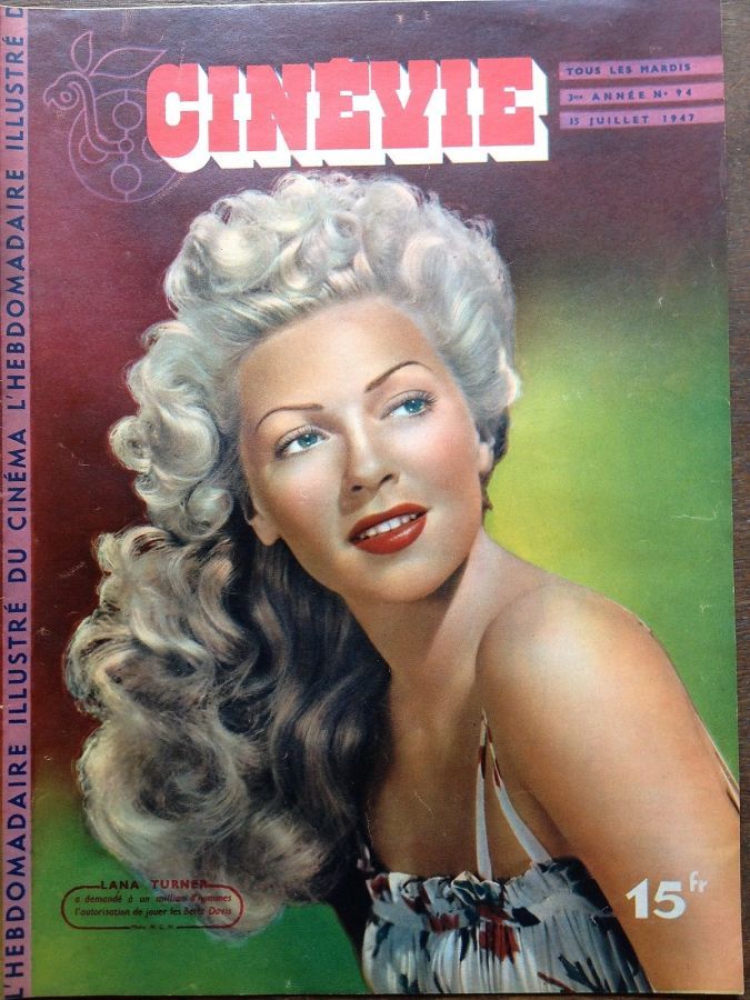 CINEVIE magazine side cover Issue 94 15 July 1947