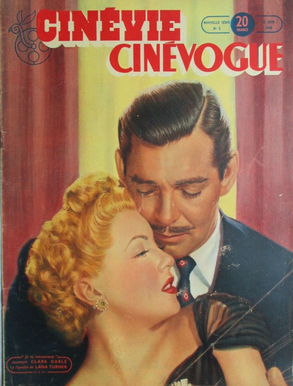 CINEVIE CINEVOGUE magazine side cover Issue 5 15 June 1948