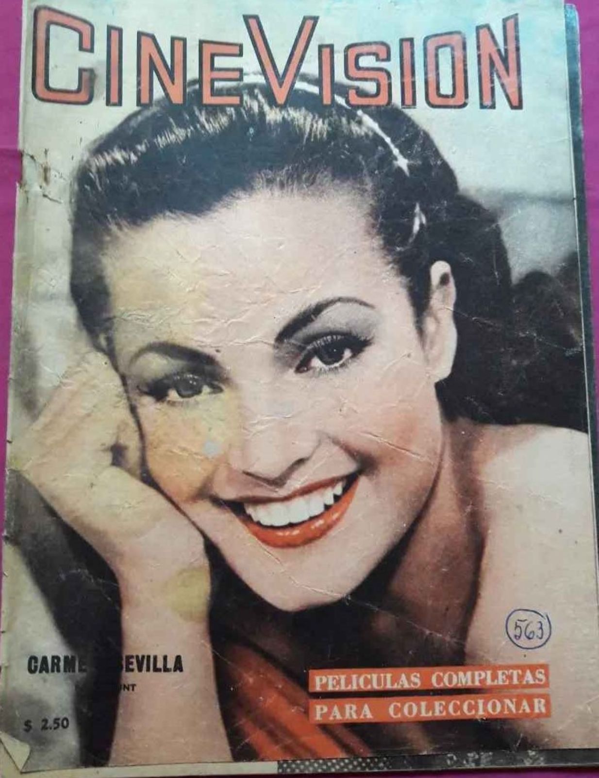 CINE VISION magazine side cover Issue 563 25 September 1957