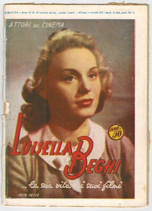CINEVITA magazine side cover Issue 60 1 November 1941