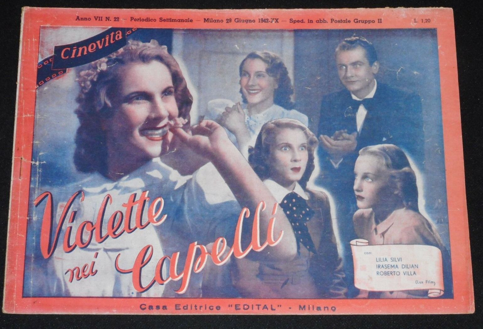 CINEVITA magazine side cover Issue 22 29 June 1942