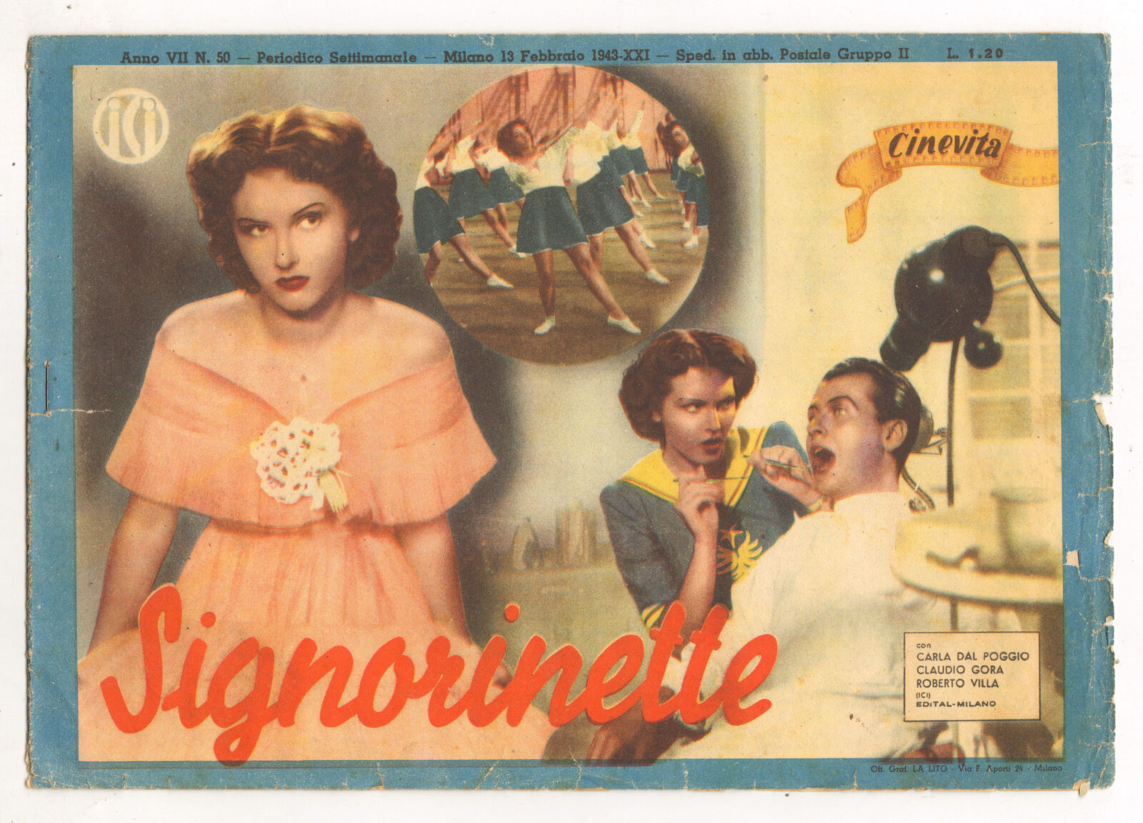 CINEVITA magazine side cover Issue 50 13 February 1943