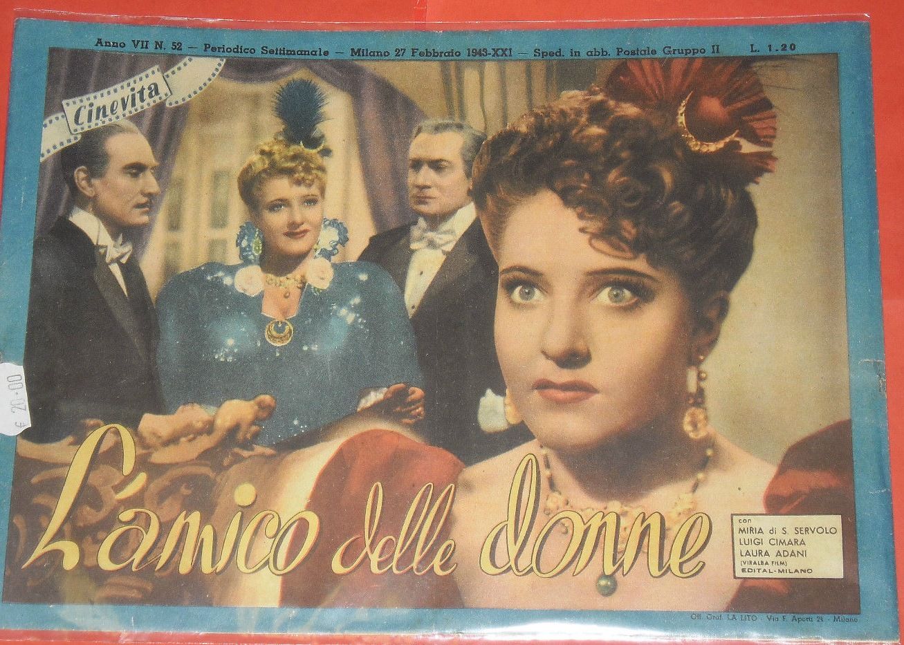 CINEVITA magazine side cover Issue 52 27 February 1943