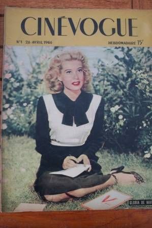 CINEVOGUE magazine side cover Issue 1 26 April 1946