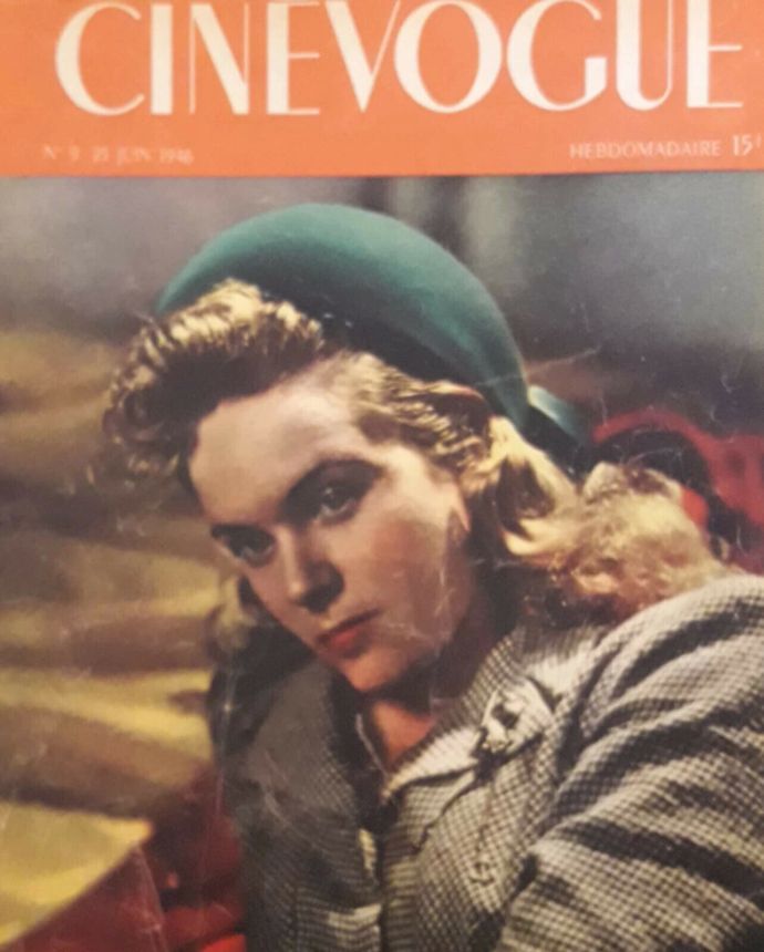 CINEVOGUE magazine side cover Issue 9 25 June 1946