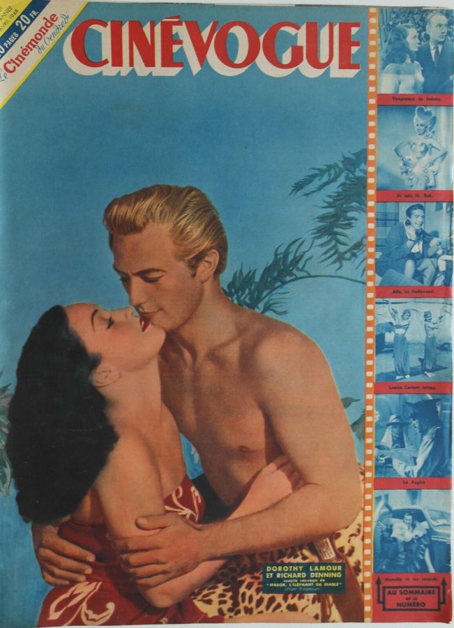 CINEVOGUE magazine side cover Issue 101 2 April 1948