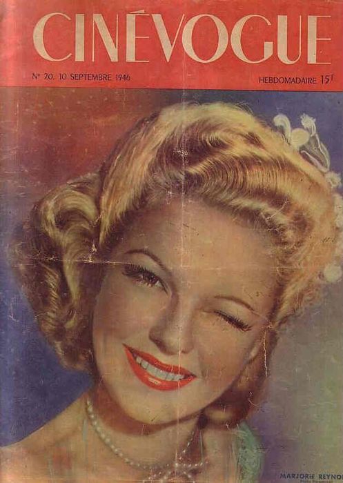 CINEVOGUE magazine side cover Issue 20 10 September 1946