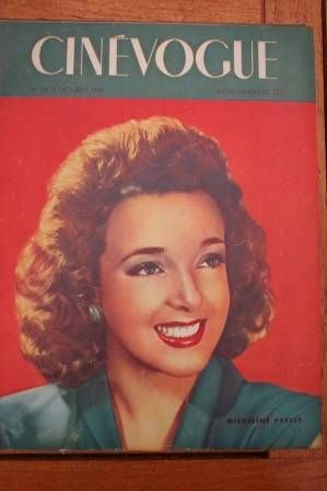 CINEVOGUE magazine side cover Issue 24 8 October 1946