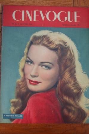 CINEVOGUE magazine side cover Issue 25 15 October 1946