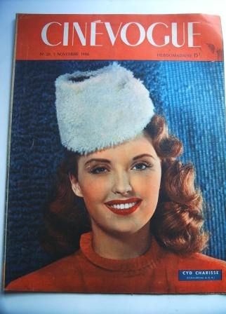 CINEVOGUE magazine side cover Issue 28 5 November 1946