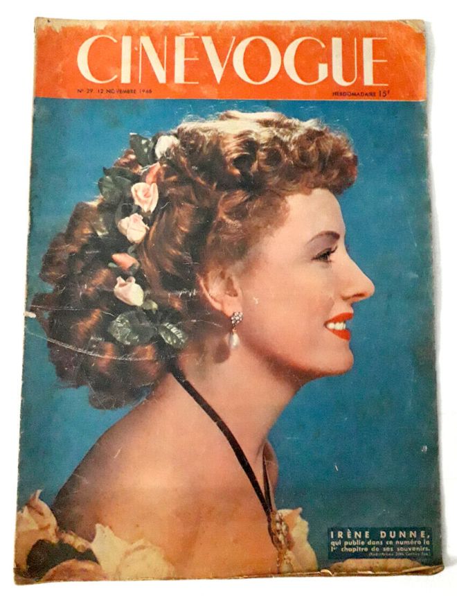 CINEVOGUE magazine side cover Issue 29 12 November 1946