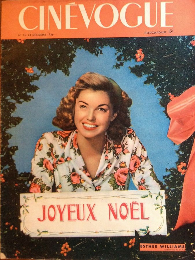 CINEVOGUE magazine side cover Issue 35 24 December 1946