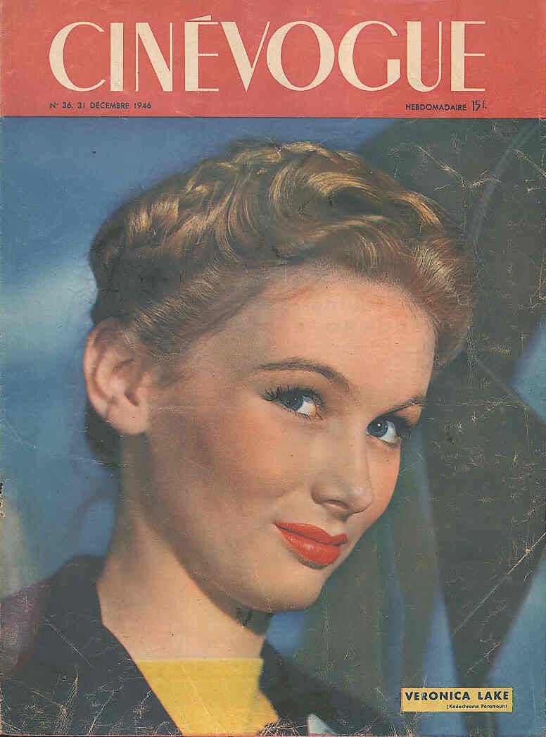 CINEVOGUE magazine side cover Issue 36 31 December 1946