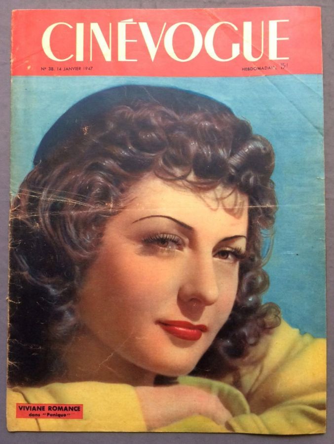 CINEVOGUE magazine side cover Issue 38 14 January 1947