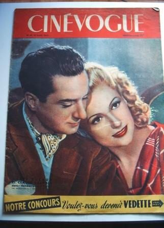CINEVOGUE magazine side cover Issue 47 18 March 1947