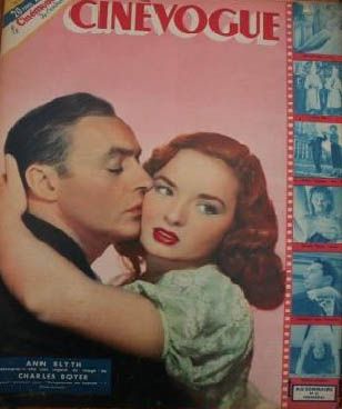 CINEVOGUE magazine side cover Issue 95 20 February 1948