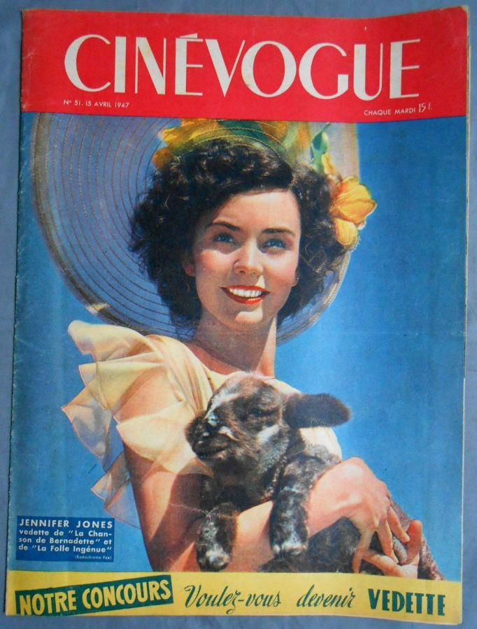 CINEVOGUE magazine side cover Issue 51 15 April 1947