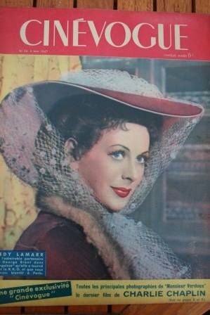 CINEVOGUE magazine side cover Issue 54 6 May 1947