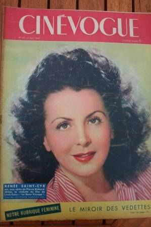 CINEVOGUE magazine side cover Issue 55 13 May 1947