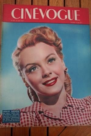 CINEVOGUE magazine side cover Issue 59 10 June 1947