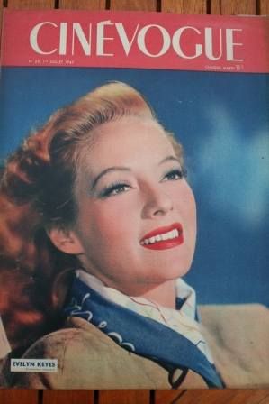 CINEVOGUE magazine side cover Issue 62 1 July 1947