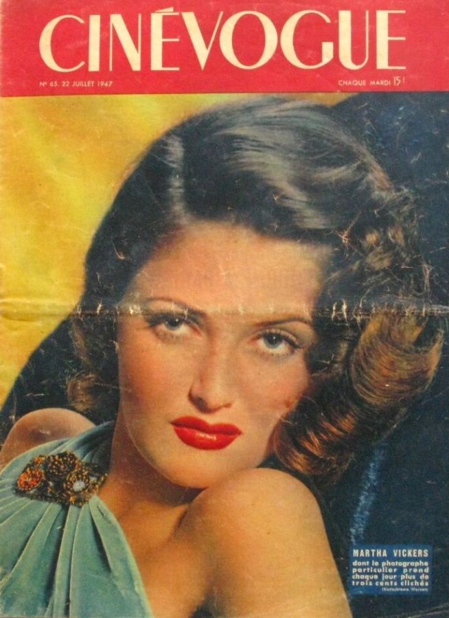 CINEVOGUE magazine side cover Issue 65 22 July 1947