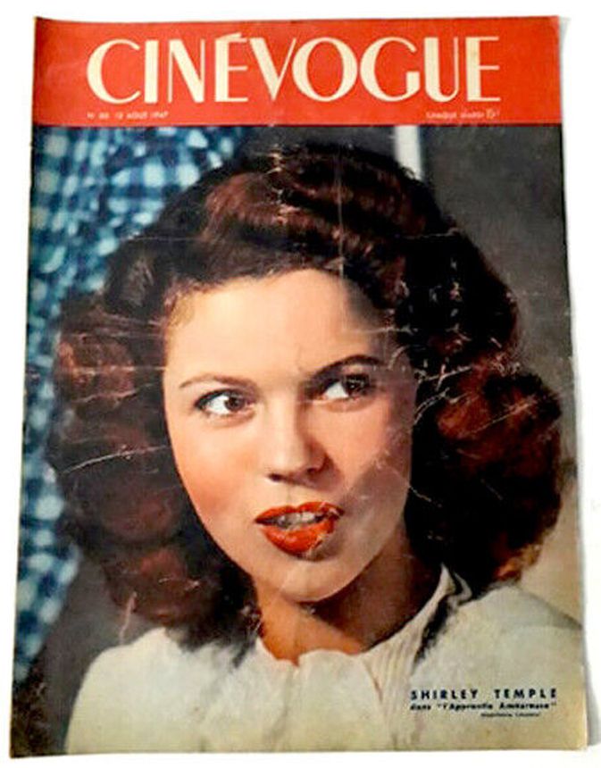 CINEVOGUE magazine side cover Issue 68 12 August 1947