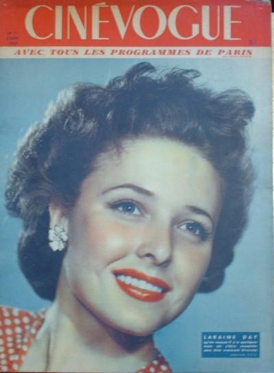 CINEVOGUE magazine side cover Issue 71 2 September 1947