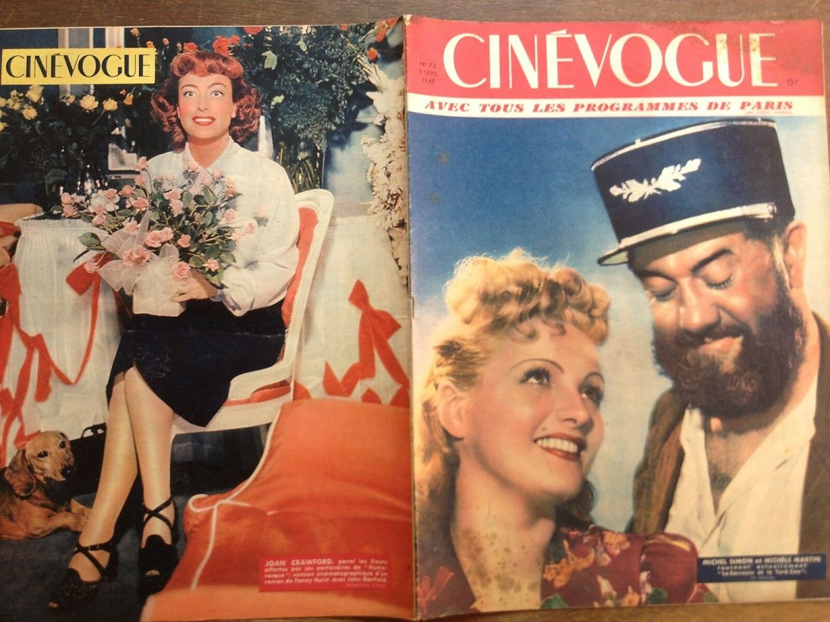 CINEVOGUE magazine side cover Issue 72 9 September 1947
