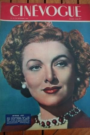 CINEVOGUE magazine side cover Issue 74 23 September 1947